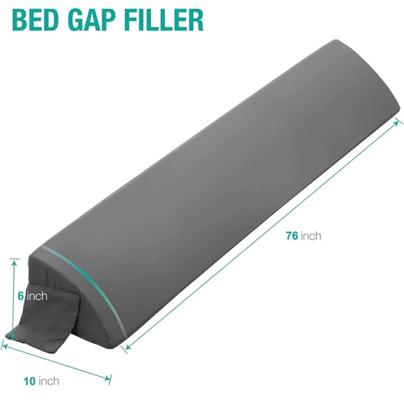 NWOT Headboard wedge pillow. King sized 76x10x6 - Picture 2 of 6